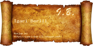 Igari Berill névjegykártya